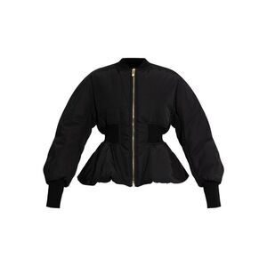 Alaïa Women Peplum Bomber Jacket
